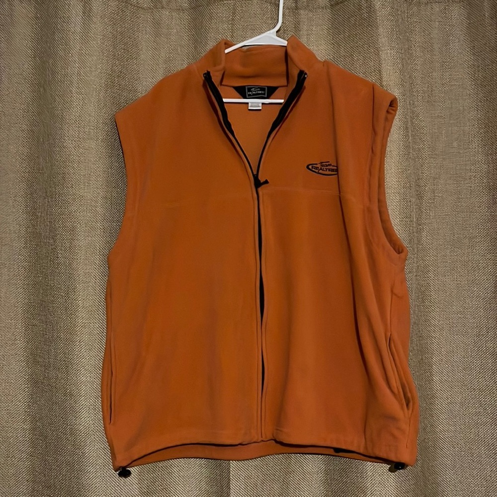 Realtree fleece vest orange